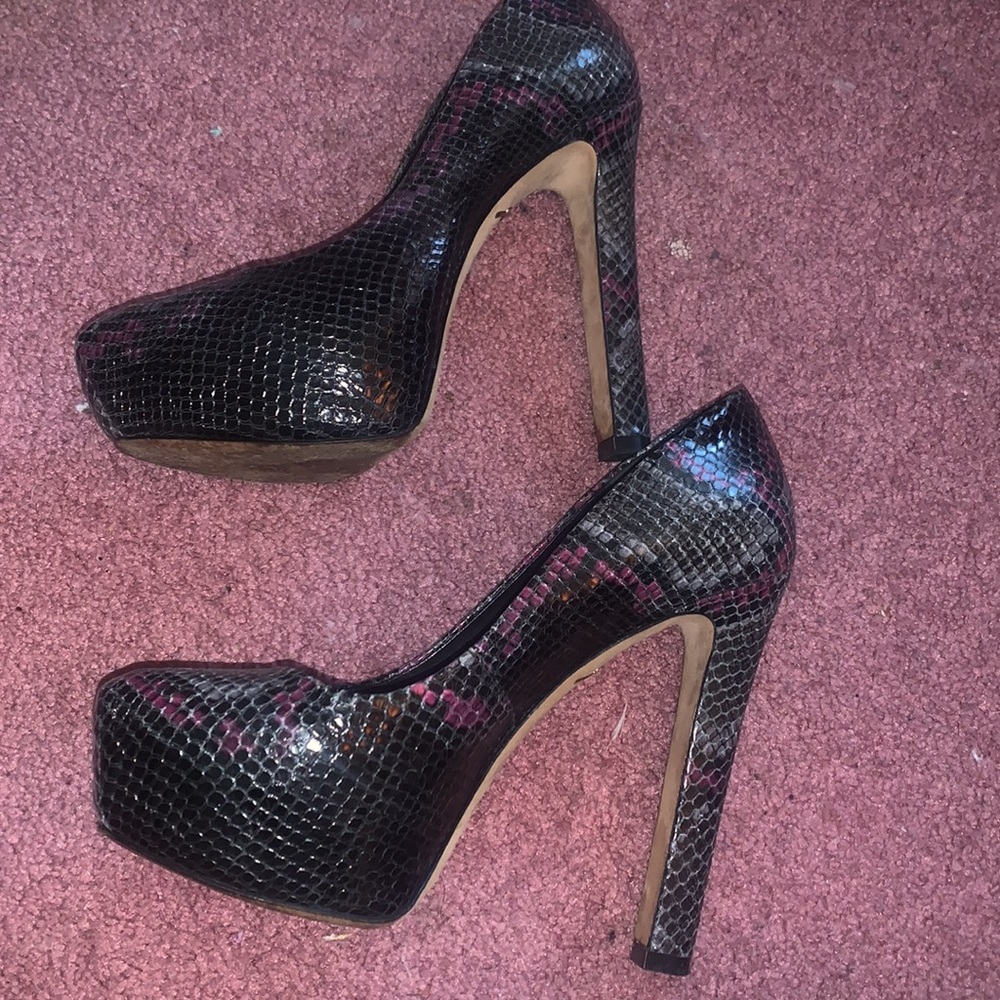 Brian Atwood snakeskin heels